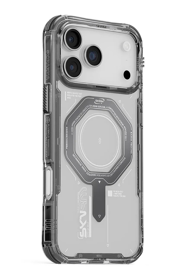 Чохол для телефону з вбудованим магнітним кільцем Skinarma Magma iPhone 17 Pro Max колір сірий фото 3