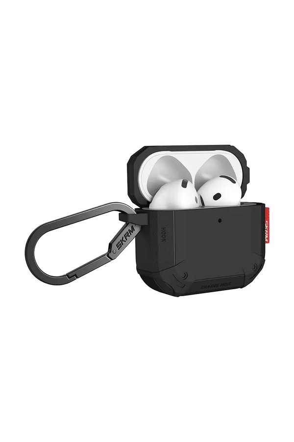 Чохол для бездротових навушників Skinarma Mecha CE AirPods 4 колір чорний фото 2