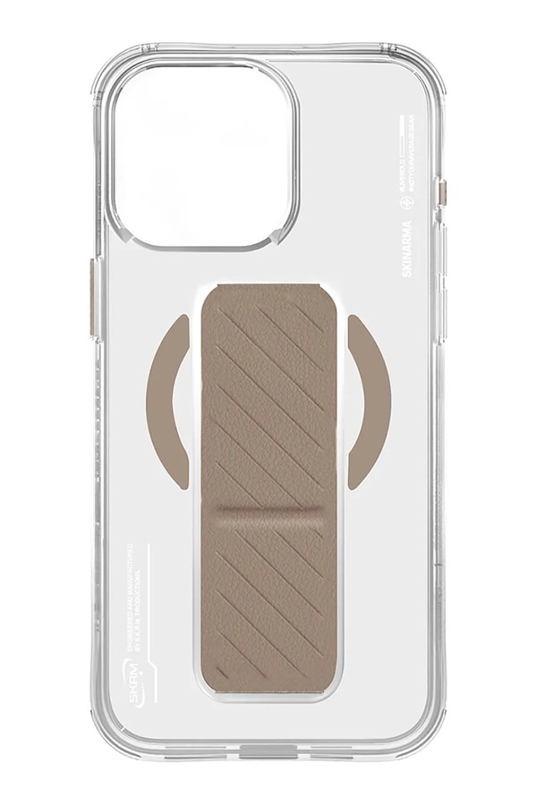 Чохол для телефону з вбудованим магнітним кільцем Skinarma iPhone 16 Pro колір бежевий фото 2