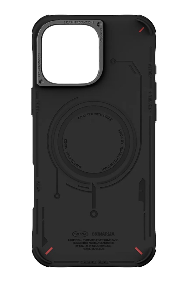 Чохол для телефону з вбудованим магнітним кільцем Skinarma iPhone 16 Pro Max колір чорний фото 2