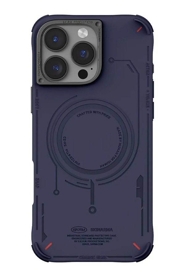 Чохол для телефону з вбудованим магнітним кільцем Skinarma iPhone 16 Pro Max колір синій