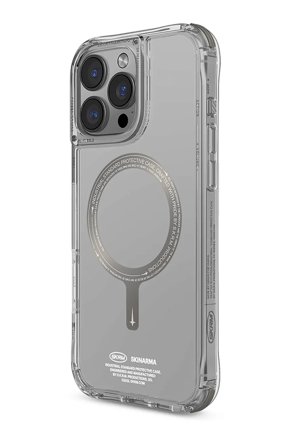 Чохол для телефону з вбудованим магнітним кільцем Skinarma iPhone 16 Pro Max колір прозорий фото 4