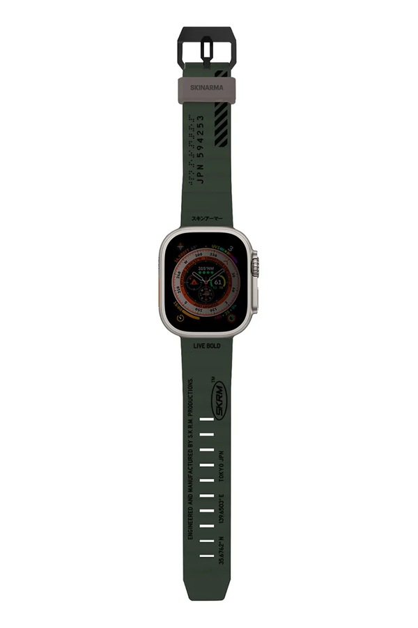 Ремінець для apple watch Skinarma Shokku 49/46/45/44 mm колір зелений