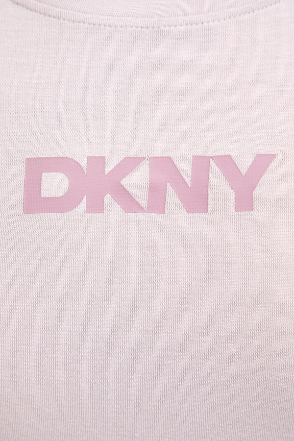 Нічна сорочка жіноча віскозна DKNY колір рожевий фото 4