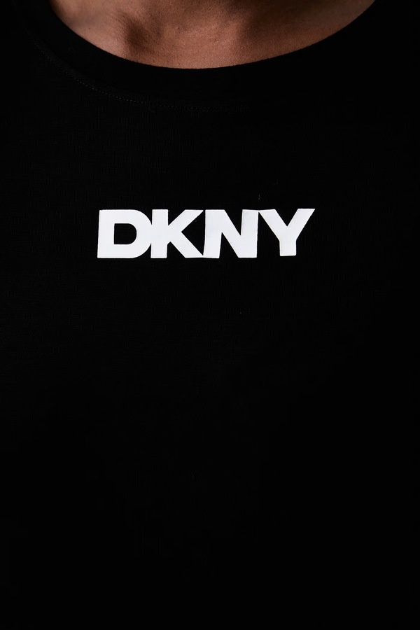 Нічна сорочка жіноча віскозна DKNY колір чорний фото 4