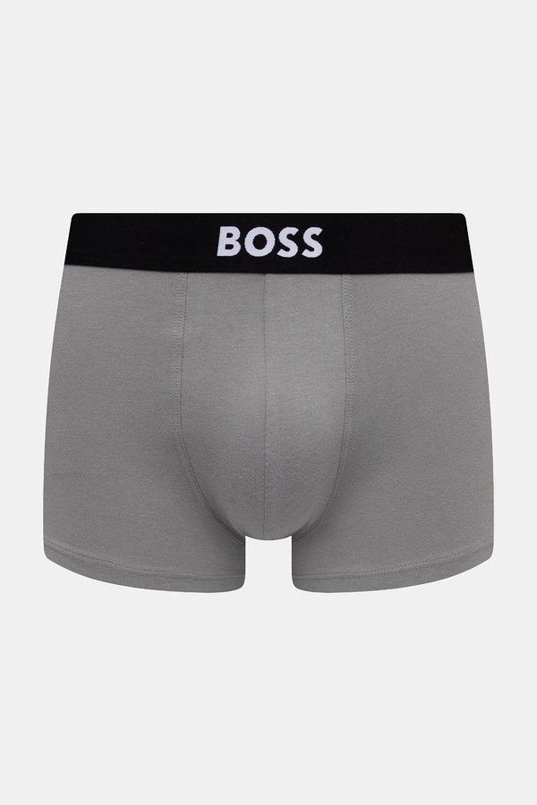 Боксери чоловічі бавовняні з еластаном Trunk 3P BOSS ONE 3 шт. колір сірий фото 4