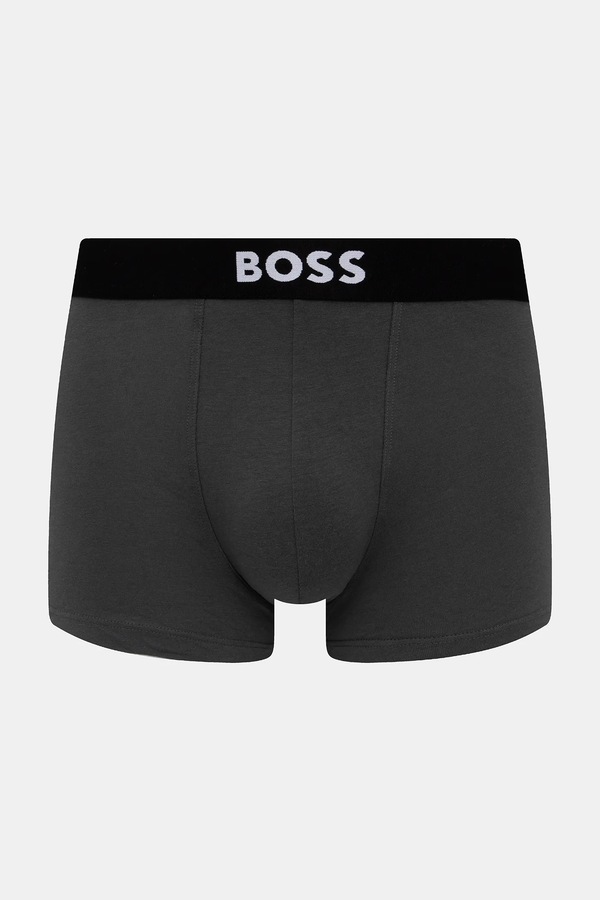Боксеры хлопковые с эластаном Trunk 3P BOSS ONE 3-pack цвет черный