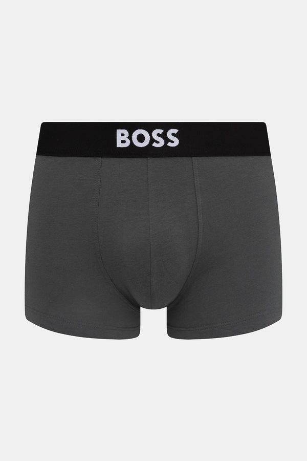 Боксери чоловічі бавовняні з еластаном Trunk 3P BOSS ONE 3-pack колір чорний фото 4