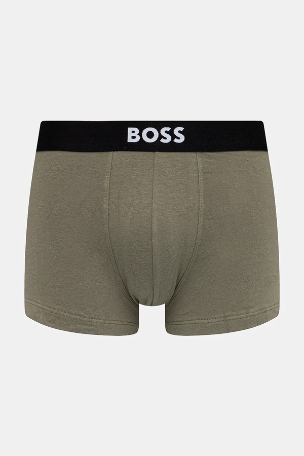 Боксери чоловічі бавовняні з еластаном Trunk 3P BOSS ONE 3 шт. колір чорний