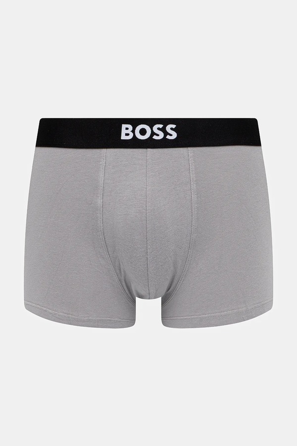 Боксери чоловічі бавовняні з еластаном Trunk 3P BOSS ONE 3 шт. колір чорний фото 2