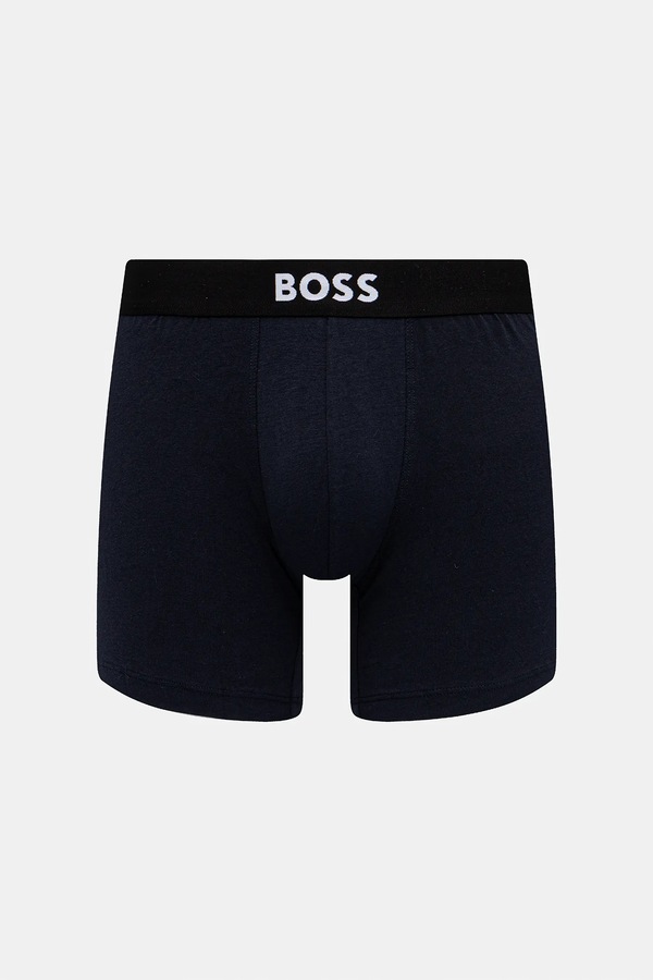 Облегающие боксеры мужские хлопковые с эластаном BoxerBr 3P BOSS ONE 3 шт. цвет серый