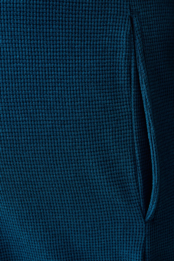 Спортивні штани чоловічі з бавовною BOSS Waffle Pants колір бірюзовий фото 4