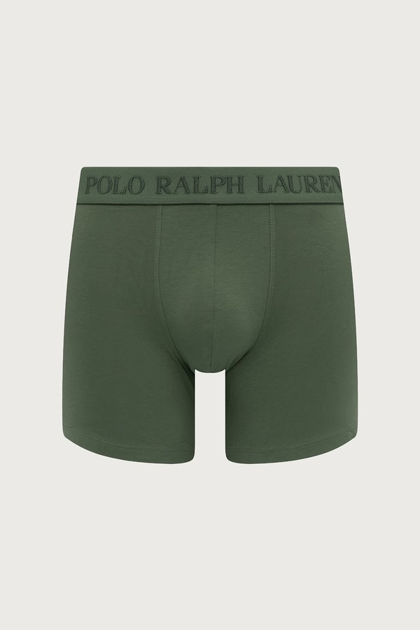 Боксери чоловічі бавовняні з еластаном 3 шт. Polo Ralph Lauren колір зелений фото 2