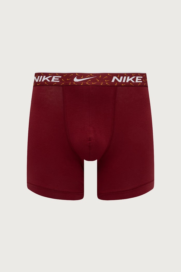 Боксери чоловічі з бавовною 3-пак Nike колір бордовий фото 3