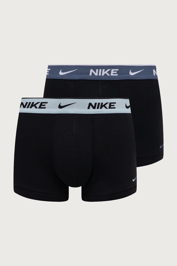 Боксери чоловічі бавовняні з еластаном 2 шт. Nike колір чорний