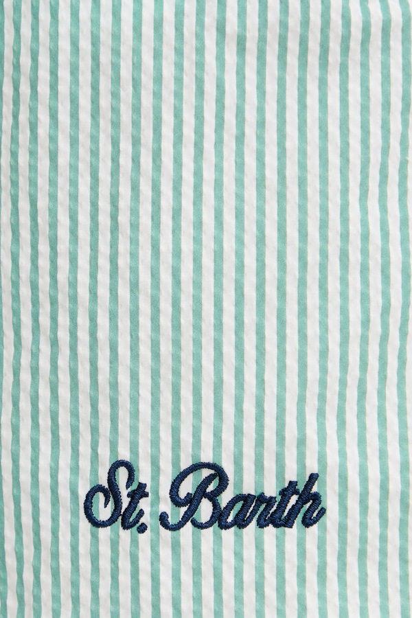 Шорти для купання чоловічі MC2 Saint Barth колір зелений фото 4