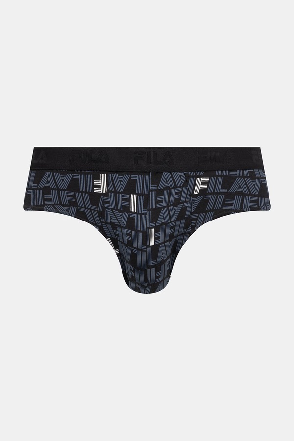 Слипы мужские хлопковые с эластаном 2 шт. Fila цвет черный