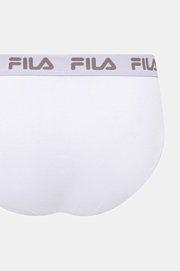 Сліпи чоловічі з бавовною 2 шт. Fila колір білий фото 2