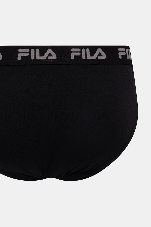Слипы мужские с хлопком 2 шт. Fila цвет черный фото 2
