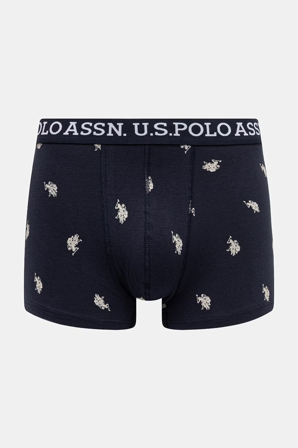 Облегающие боксеры мужские с хлопком 3 шт. U.S. Polo Assn. цвет темно-синий