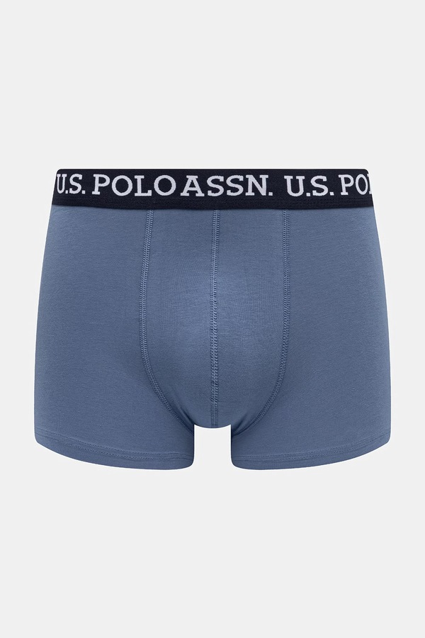 Облягаючі боксери чоловічі з бавовною 3 шт. U.S. Polo Assn. колір темно-синій фото 4