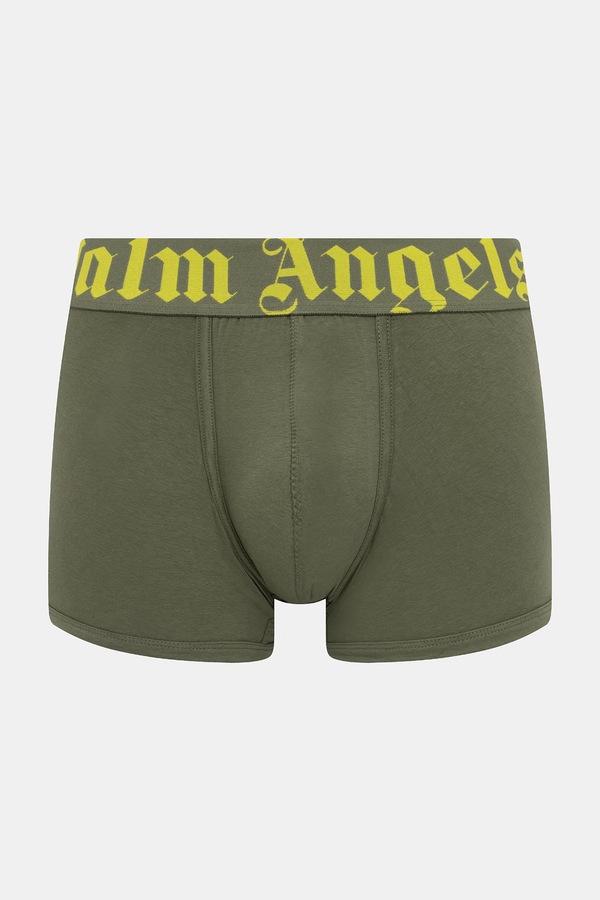 Облягаючі боксери чоловічі з бавовною 2 шт. Palm Angels колір зелений