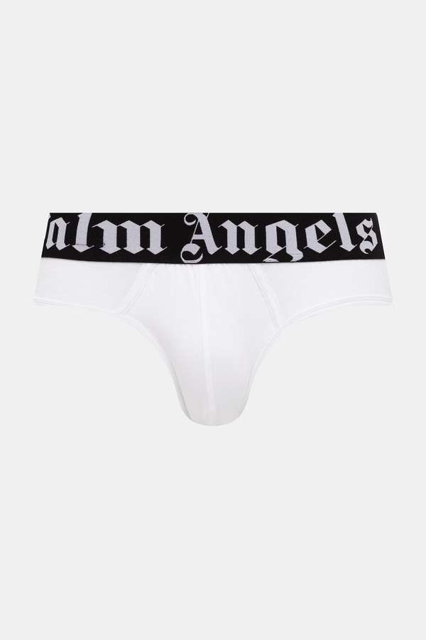 Слипы мужские с хлопком 2-пак Palm Angels цвет белый