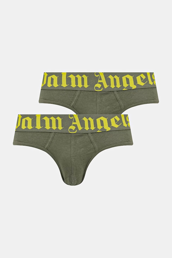 Сліпи чоловічі з бавовною 2 шт. Palm Angels колір зелений
