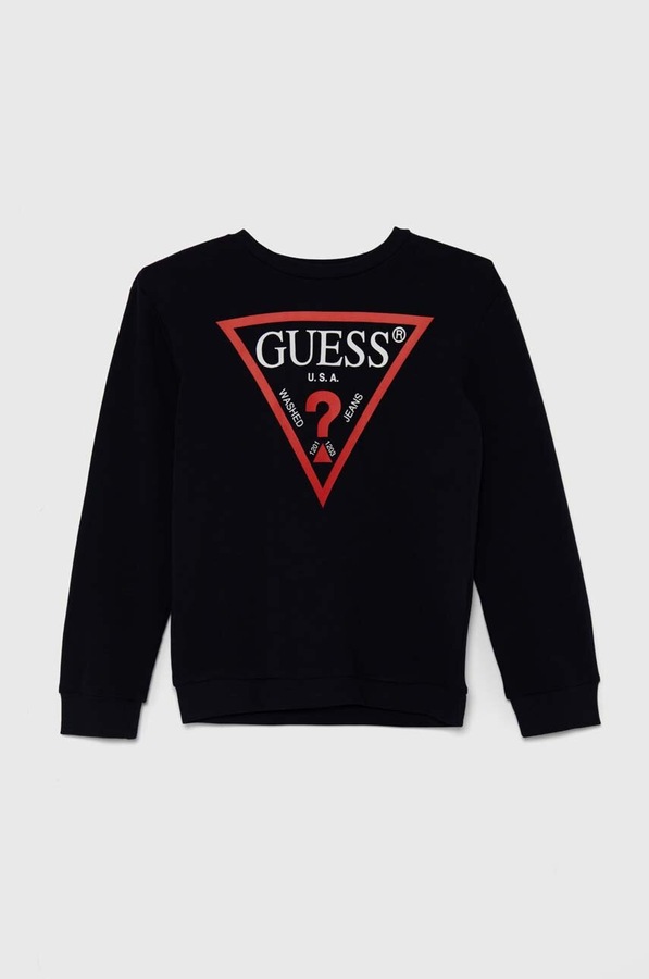 Дитяча бавовняна кофта Guess колір синій