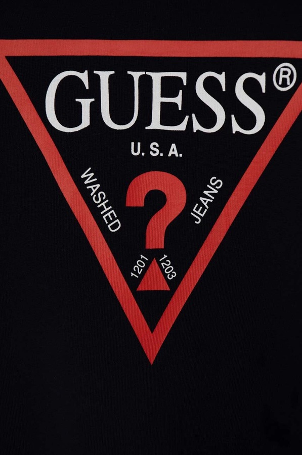 Дитяча бавовняна кофта Guess колір синій фото 2