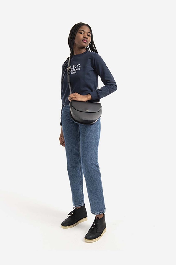Бавовняна кофта A.P.C. Sweat Tina колір синій фото 2