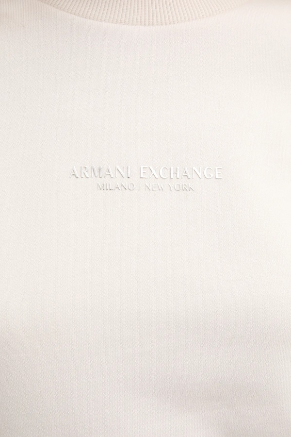 Бавовняна кофта Armani Exchange колір бежевий фото 4