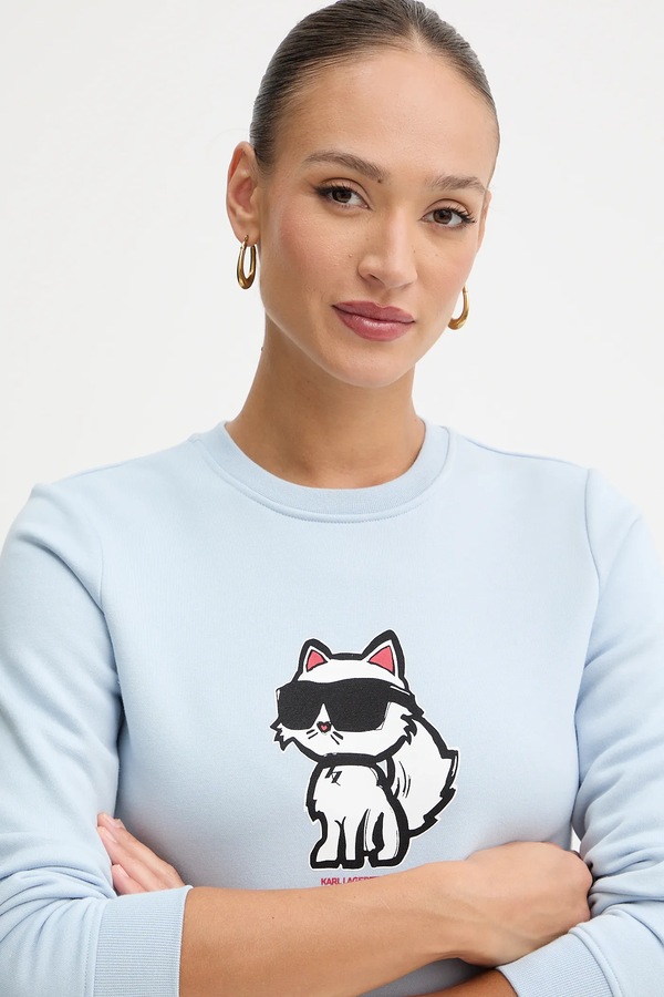 Кофта Karl Lagerfeld колір бежевий фото 4