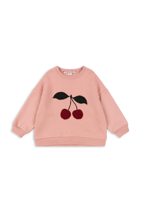 Детская кофта с хлопком Konges Sløjd LOU TERRY SWEAT SHIRT OCS цвет розовый