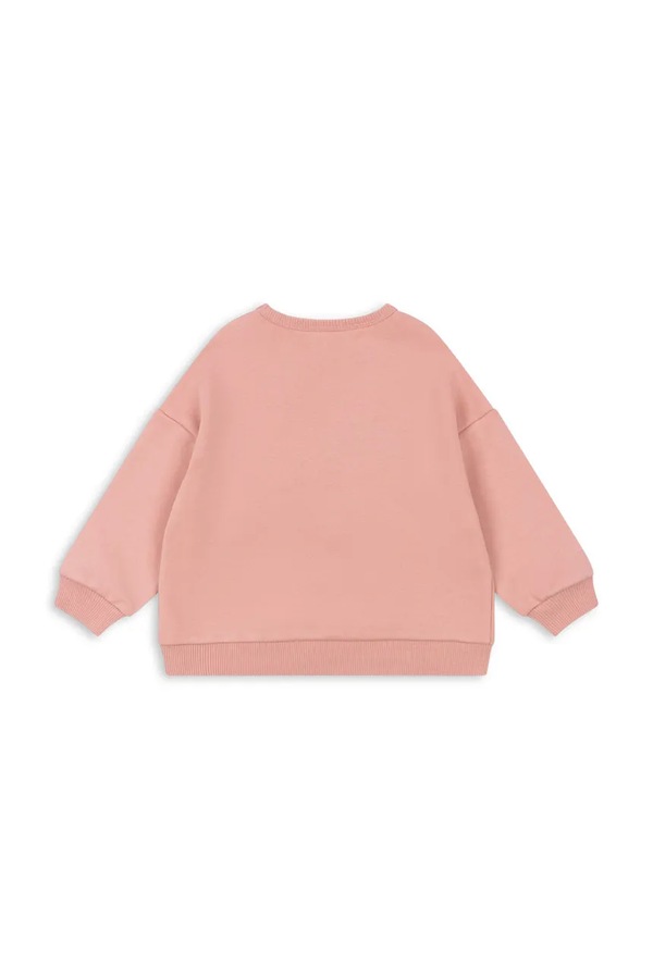 Дитяча кофта з бавовною Konges Sløjd LOU TERRY SWEAT SHIRT OCS колір рожевий