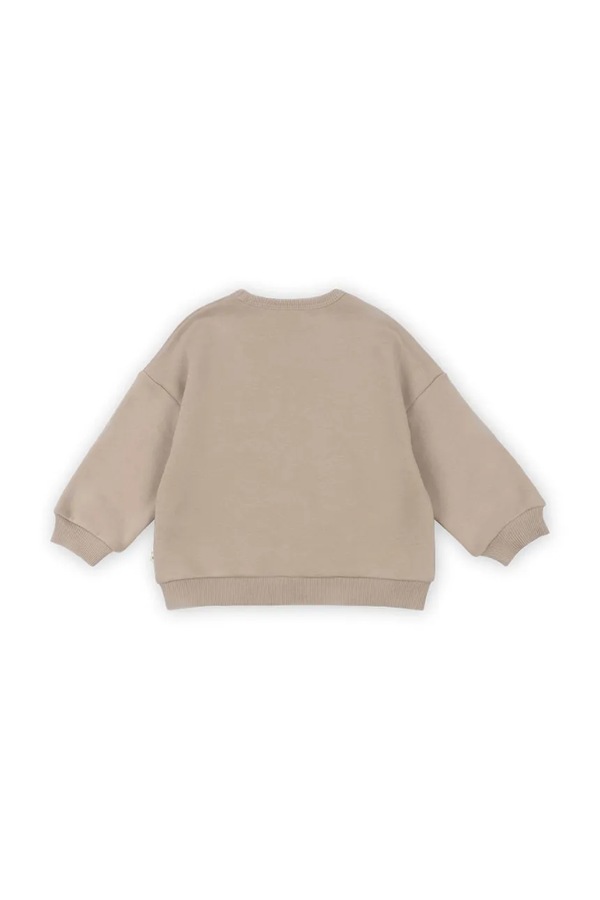 Детская кофта с хлопком Konges Sløjd LOU TERRY SWEAT SHIRT OCS цвет бежевый