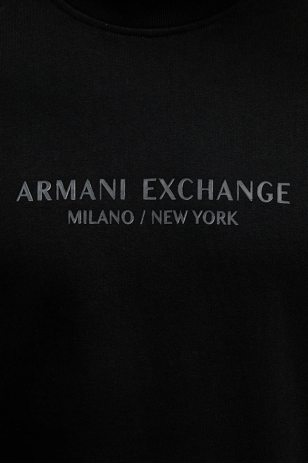 Бавовняна кофта Armani Exchange колір чорний фото 4