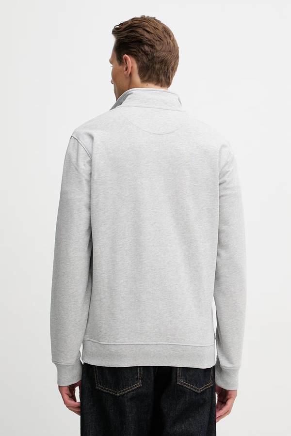Кофта чоловіча з бавовною U.S. Polo Assn. DHM LB 1/4 ZIP колір сірий фото 2