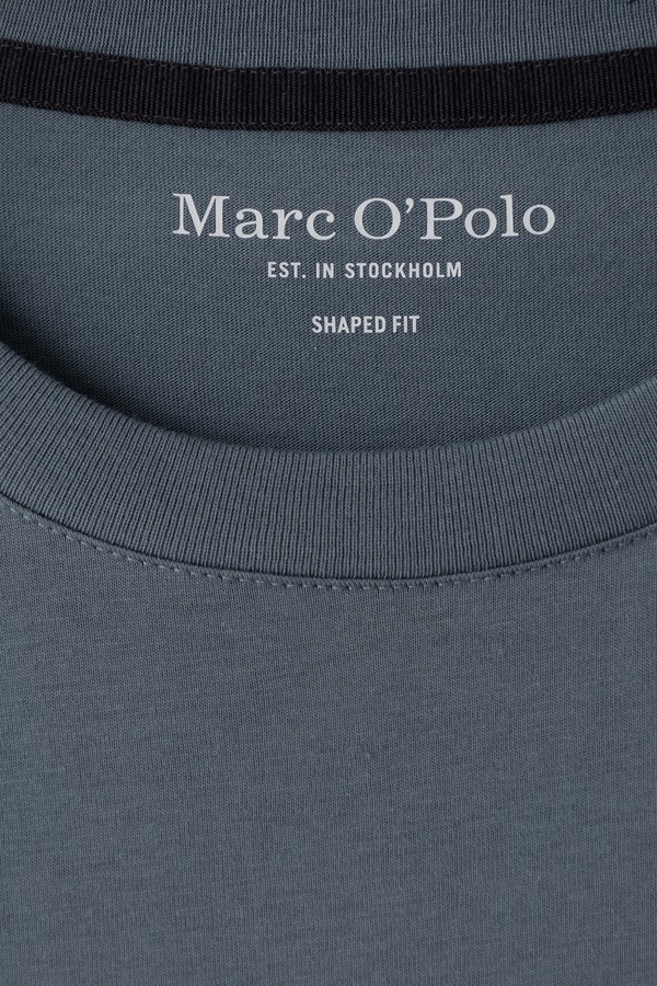 Лонгслів чоловічий бавовняний Marc O'Polo колір сірий фото 4