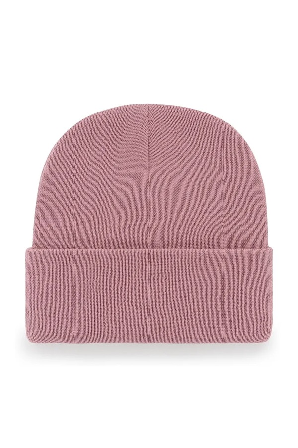 Шапка 47 brand beanie MLB New York Yankees колір рожевий