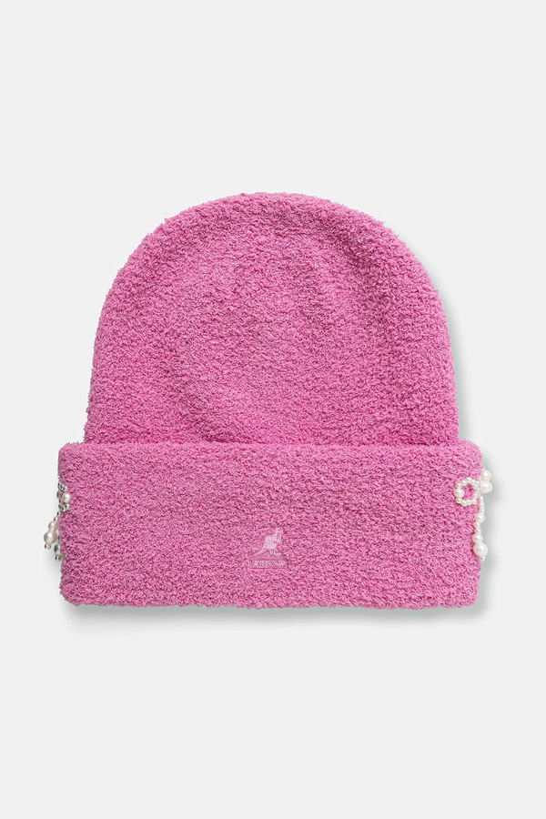 Шапка Kangol PEARL BEANIE колір рожевий