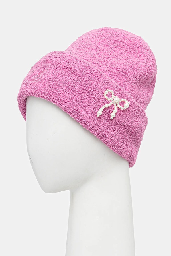 Шапка Kangol PEARL BEANIE колір рожевий