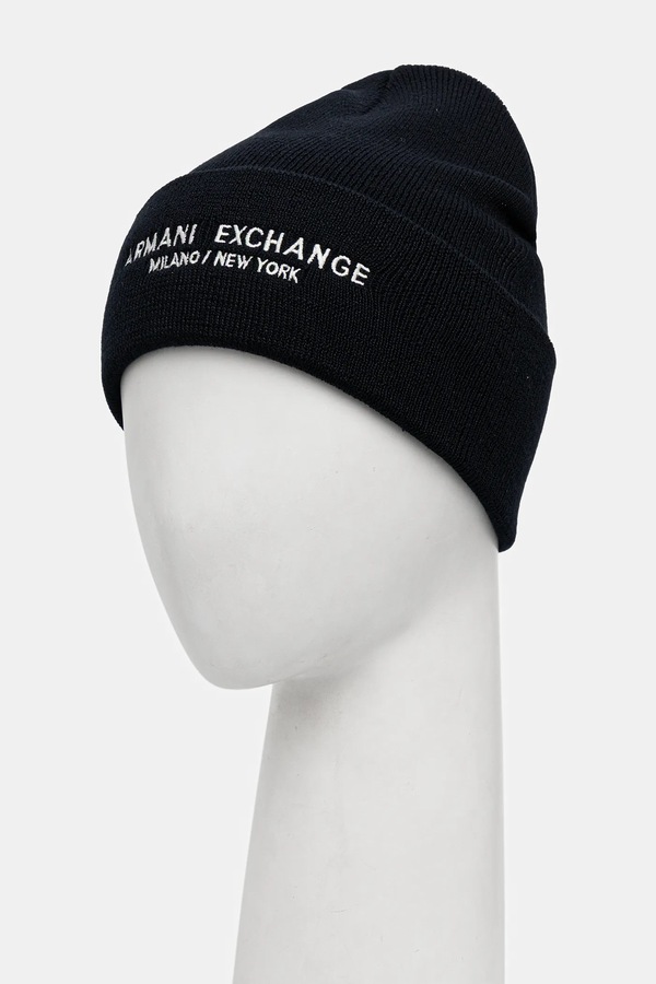 Шапка Armani Exchange колір чорний
