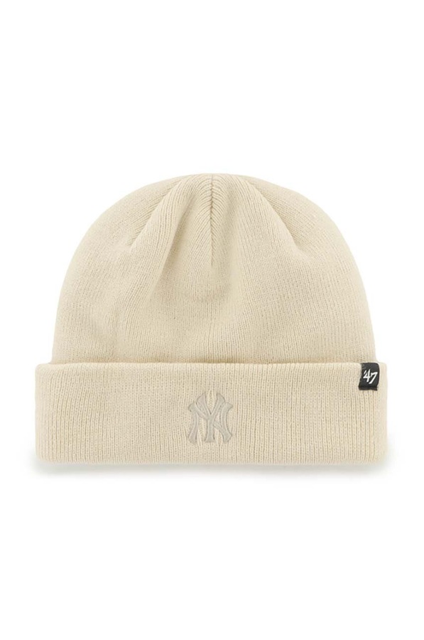 Шапка 47 brand MLB New York Yankees колір бежевий