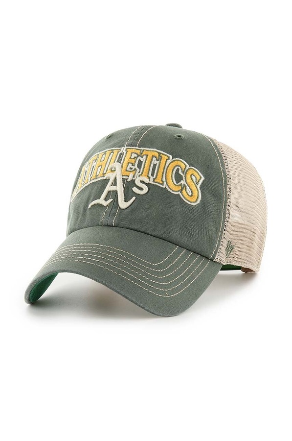 Кепка 47 brand MLB Oakland Athletics колір зелений