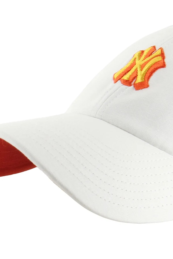 Бавовняна бейсболка 47 brand MLB New York Yankees колір білий фото 3