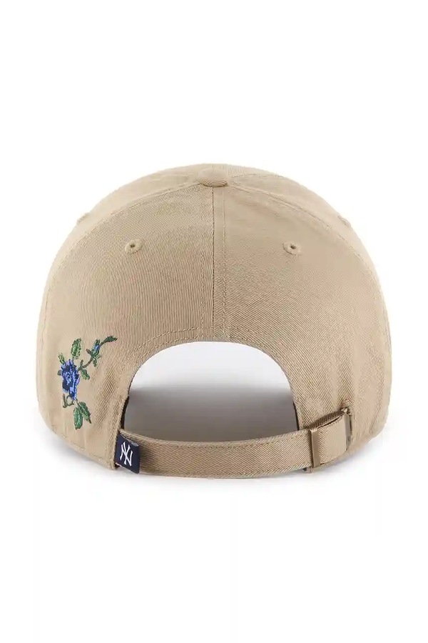 Бавовняна бейсболка 47 brand MLB New York Yankees колір зелений фото 2