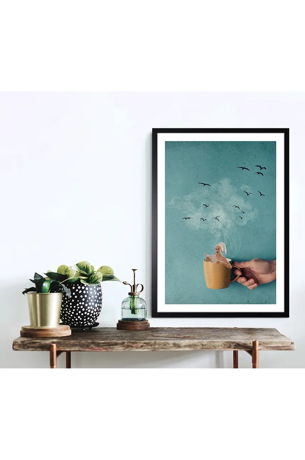 Inne Настінна декорація в рамі Inne home & lifestyle Wypoczynek Przy Kawie Retro фото 3