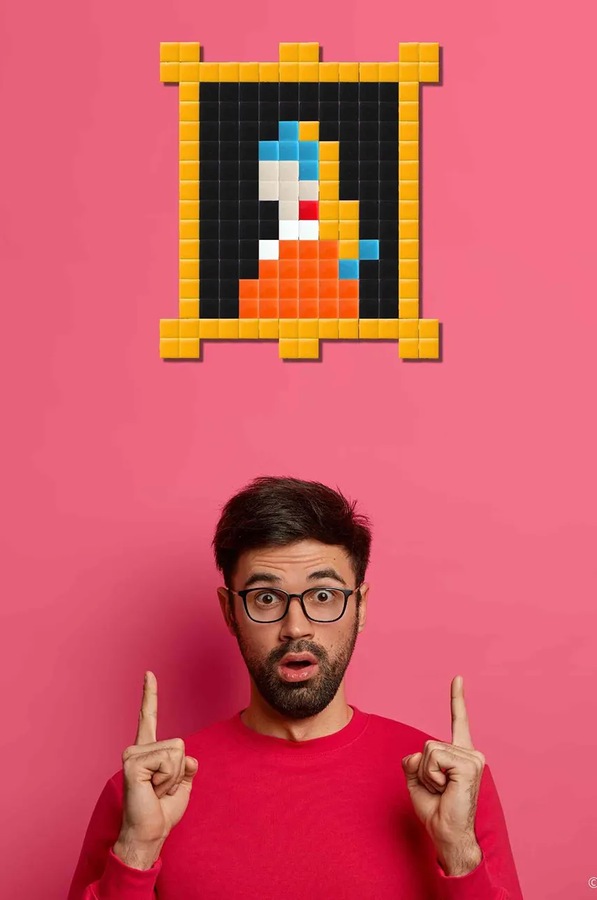 Набір diy піксельна мозаїка Pixel Corner Gril+Pearl фото 2
