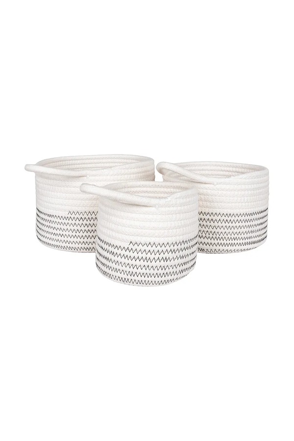 Набір кошиків для зберігання House Nordic Algar 3-pack колір білий фото 2